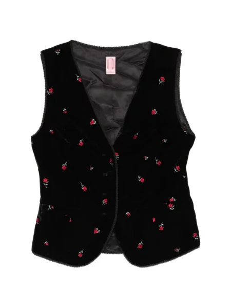 Vestă Fetico de catifea negru