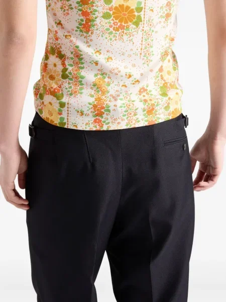 Pantaloni Prada plisate albastru