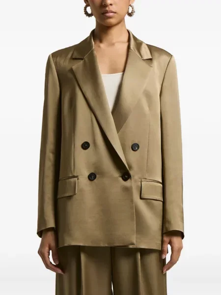 Sacou Peserico din satin verde