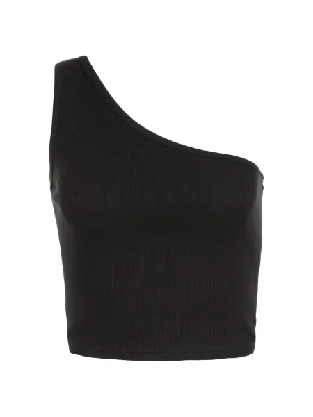 Cropp top Urban Classics asimetric negru