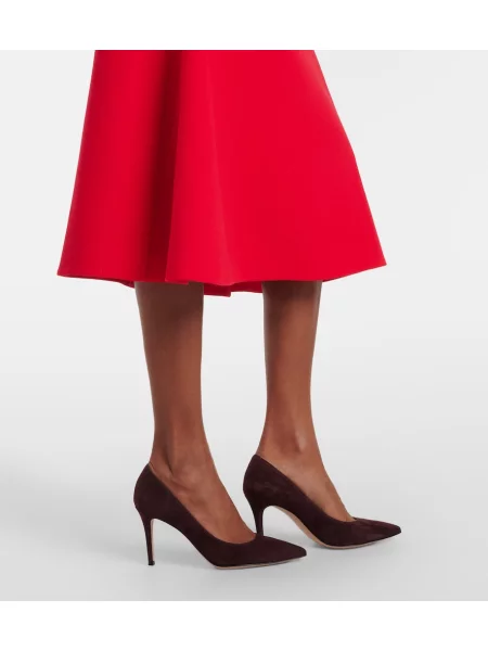 Rochie midi Emilia Wickstead de lână roșu