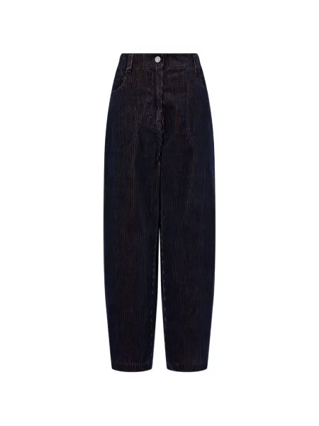 Pantaloni Tomboy de catifea cord albastru