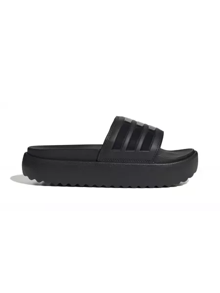 Klapki Adidas na platformie czarne