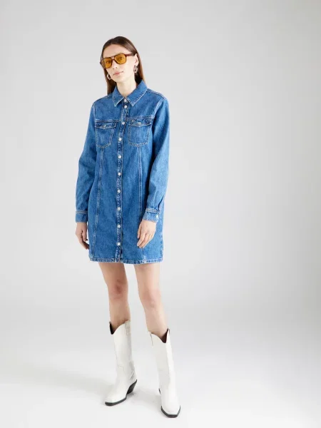 Rochie din denim Tommy Jeans albastru