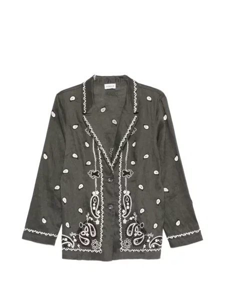 Cămașă P.a.r.o.s.h. cu broderie cu model paisley gri