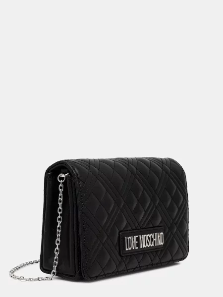 Geanta crossbody Love Moschino din piele negru