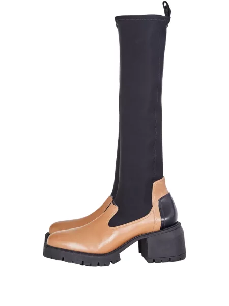 Botki Gloria Coelho skórzane brązowe