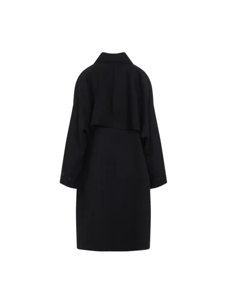 Trencz Jil Sander wełniany czarny