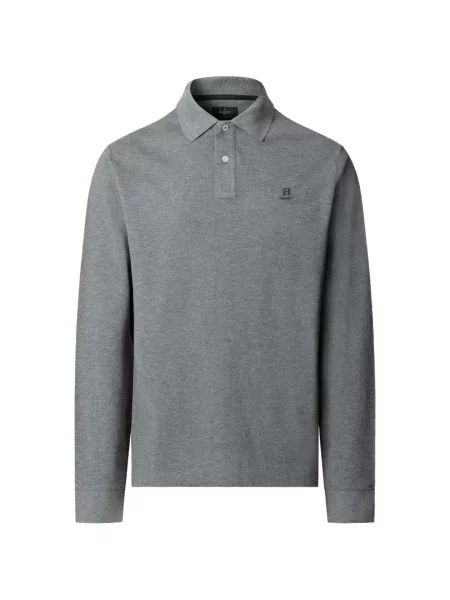 Lung tricou polo Hackett London gri