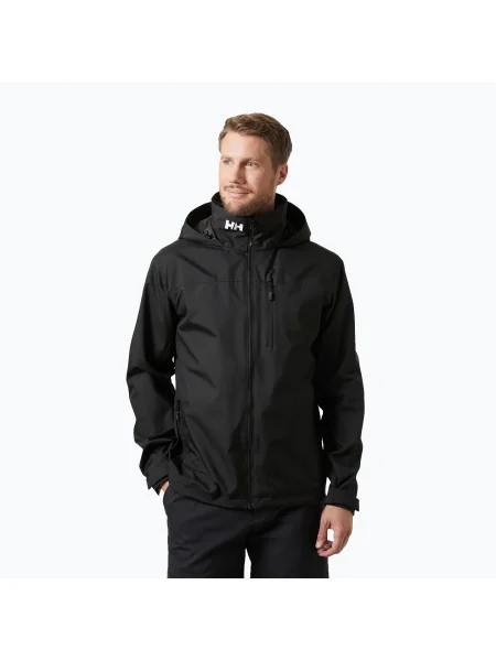 Geacă de navigație pentru bărbați Helly Hansen Crew Hooded black negru