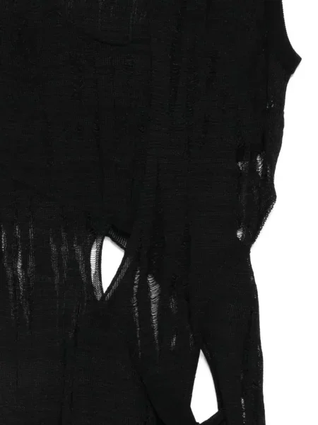 Top Junya Watanabe zdrențuiți negru
