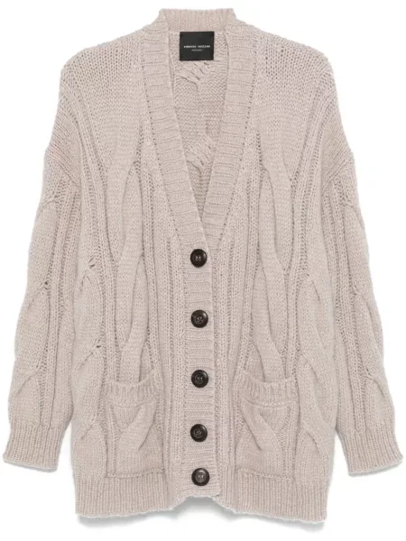 Cardigan Roberto Collina tricotate gri