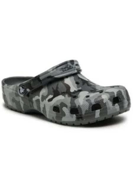 Papuci Crocs cu imagine clasici gri