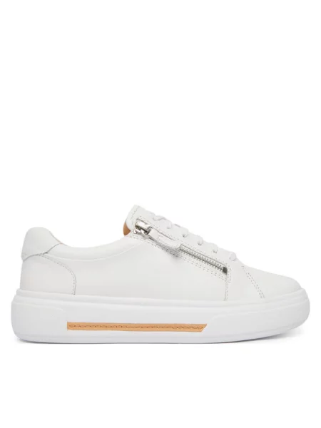 Clarks Сникърси Hollyrose Zip бял