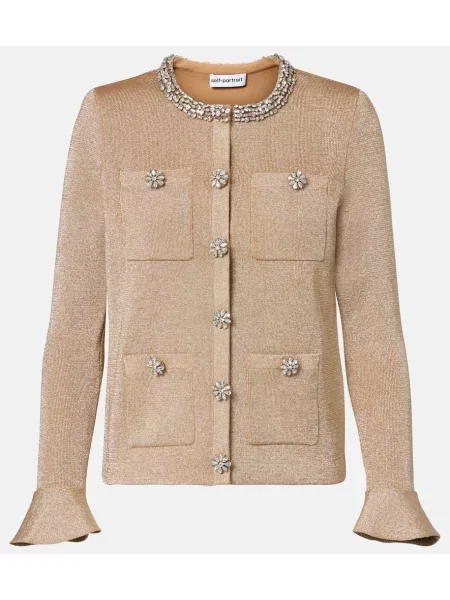 Cardigan Self-portrait auriu