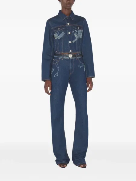 Blugi Jean Paul Gaultier cu imagine albastru