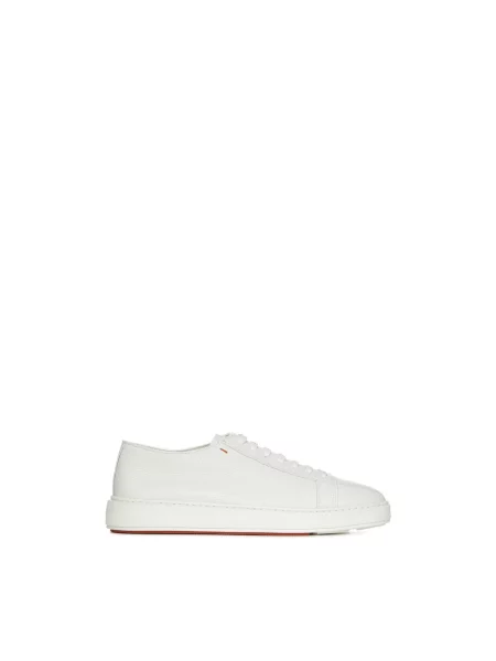 Sneakersy Santoni sznurowane kolarskie białe