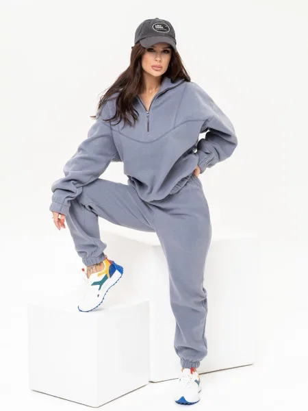 ISSA Plus Спортивний костюм Сірий Фліс