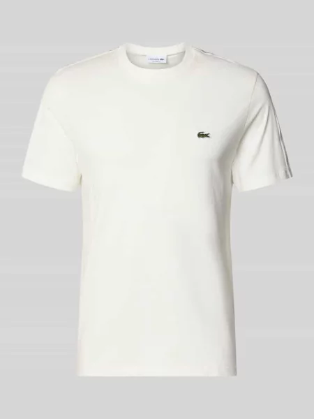 T-shirt o kroju regular fit z czystej bawełny Lacoste biała