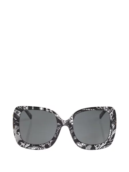 Ochelari de soare pătrați Dolce & Gabbana Eyewear din dantelă negru