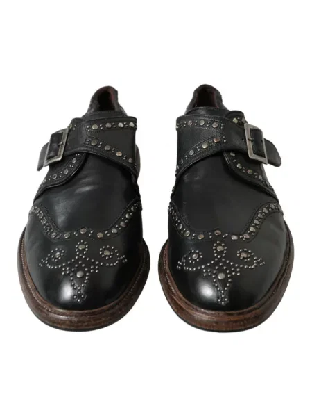 Półbuty Dolce And Gabbana skórzane eleganckie czarne