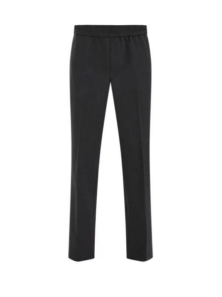 WE Fashion Pantaloni cu dungă negru