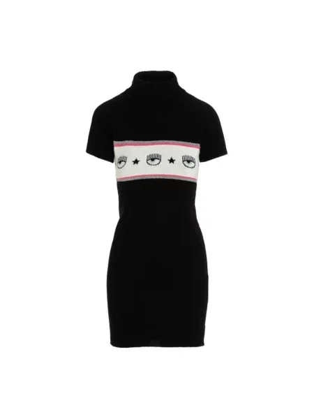 Sukienka Chiara Ferragni Collection z krótkim rękawem czarna
