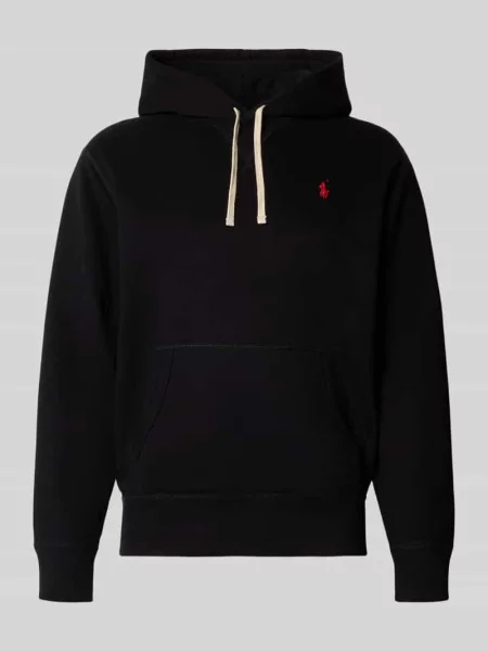 Bluza z kapturem z wyhaftowanym logo Polo Ralph Lauren czarna