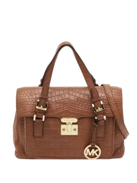 Fustă din piele Michael Michael Kors maro