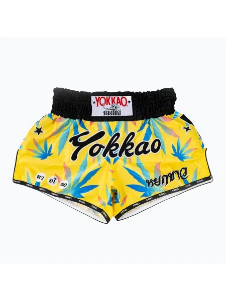 Мъжки шорти за тренировка YOKKAO Wax CarbonFit yellow жълто