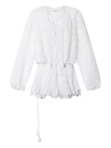 Mała mały sukienka mini Marant Etoile garniturowa biała