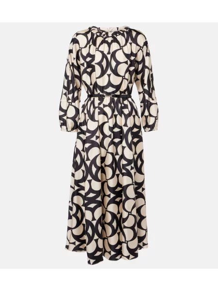 Jedwabna maksi sukienka maxi S Max Mara garniturowa czarna