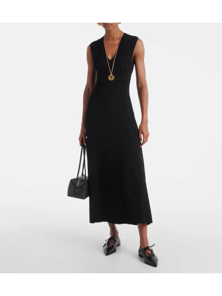 Rochie maxi Max Mara tricotate de costum negru