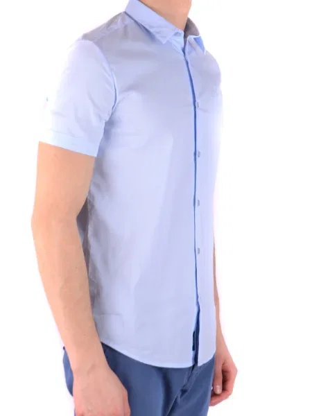 Къс риза Armani с къс ръкав синьо