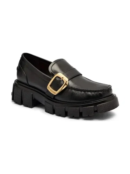 Love Moschino De piele pantofi loafer SCARPAD negru