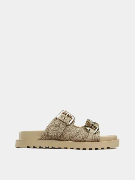 Шлепанцы Guess бежевые