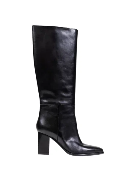 Usnjene škornji Guess črna