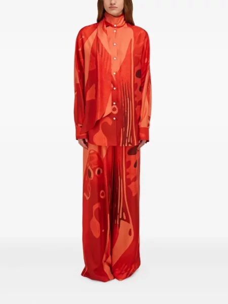 Šilkinė marškiniai Ferragamo oranžinė