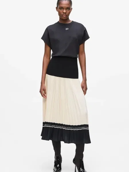 Karl Lagerfeld Fustă / alb negru