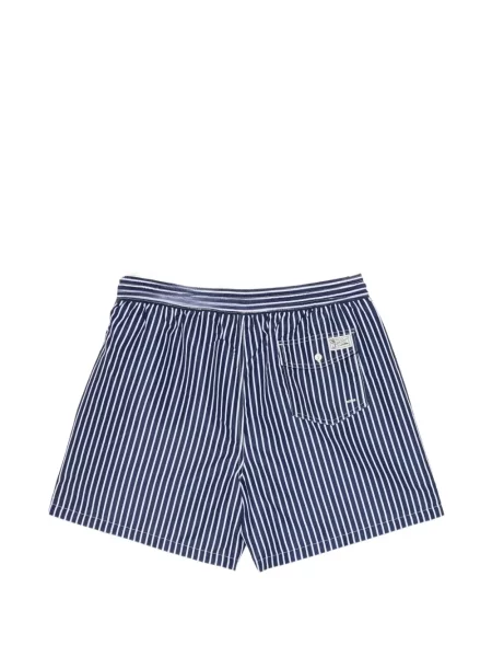 Blugi Polo Ralph Lauren cu decolteu în V de catifea cord cu dungi albastru