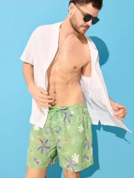 Sinsay Koupací kraťasy limetková