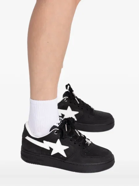 Кожени маратонки A Bathing Ape® черно