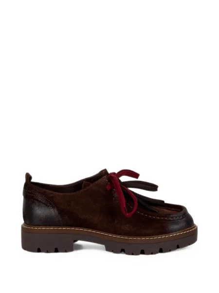 Pantofi loafer Stokton cu șireturi din piele de căprioară maro