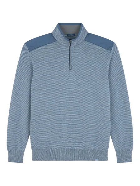 Svetr Paul & Shark s polovičními zipem modrý