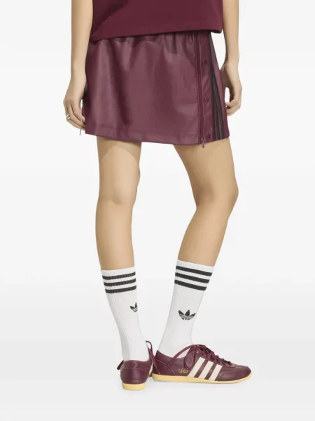 Pantaloni Adidas alergare cu model piele de șarpe cu broderie maro