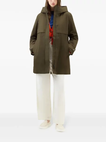Parka Woolrich su gobtuvu žalia