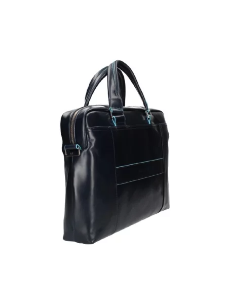 Torba na laptopa Piquadro skórzana czarna