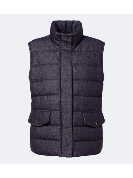 Vestă denim Moncler albastru