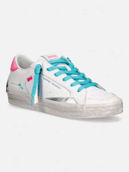 Crime London DELUXE sneakers pentru femei din piele alb