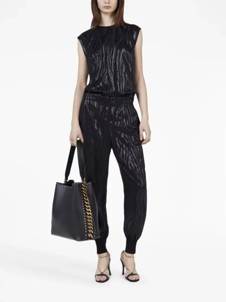 Kūginis kelnės Stella Mccartney juoda